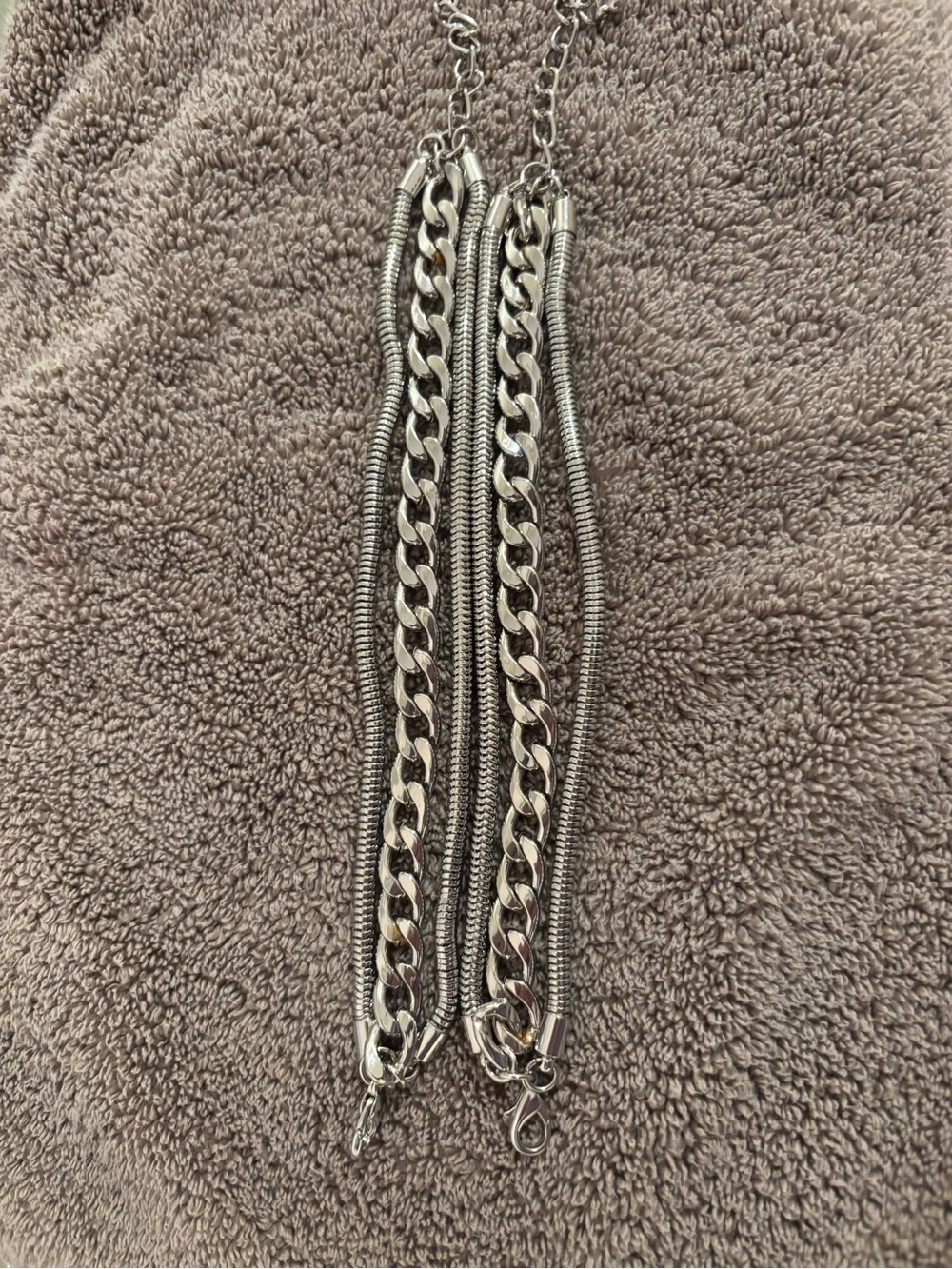 Silver Multi-Chain Women's Necklace